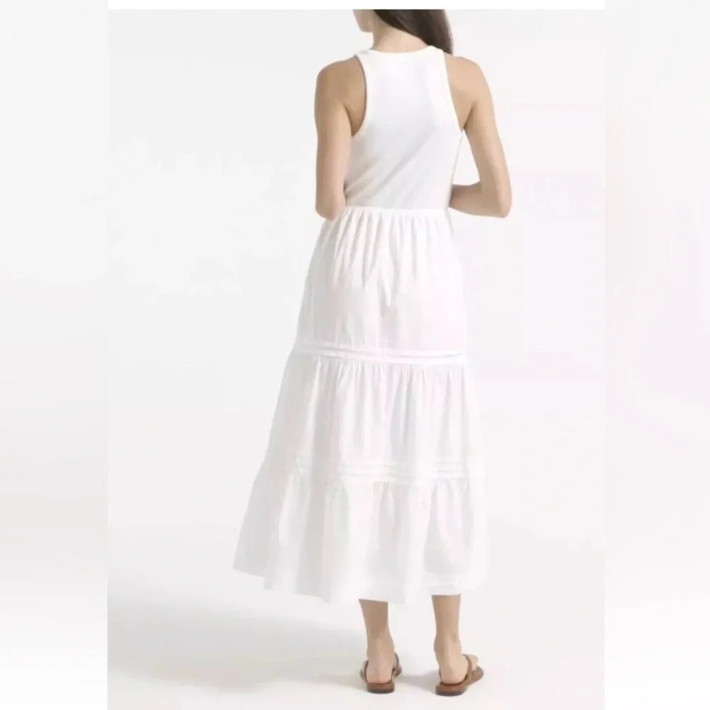 J. Crew Maxi dress Vintage midi High Neck Tank Poplin ribbed pockets ruffle